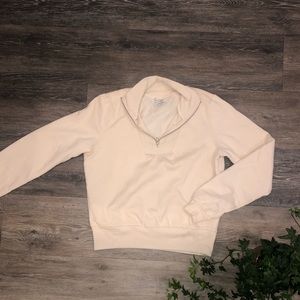 Quarter Zip Off White Sweater